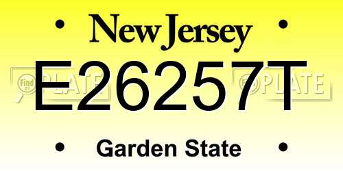 E26257T New Jersey License Plate