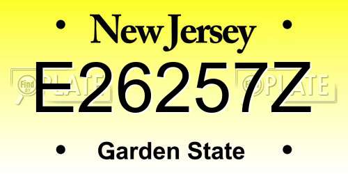 E26257Z New Jersey License Plate