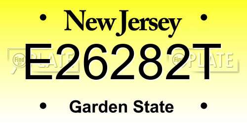 E26282T New Jersey License Plate