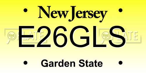 E26GLS New Jersey License Plate