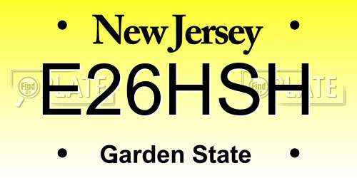 E26HSH New Jersey License Plate