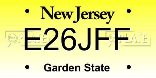 E26JFF New Jersey License Plate
