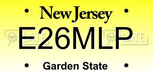 E26MLP New Jersey License Plate