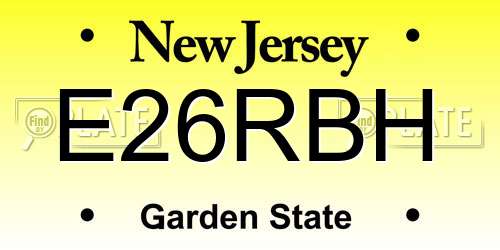 E26RBH New Jersey License Plate