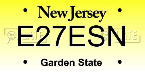 E27ESN New Jersey License Plate