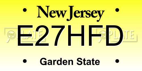 E27HFD New Jersey License Plate