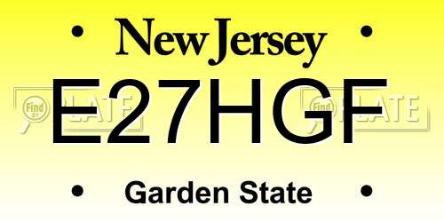 E27HGF New Jersey License Plate
