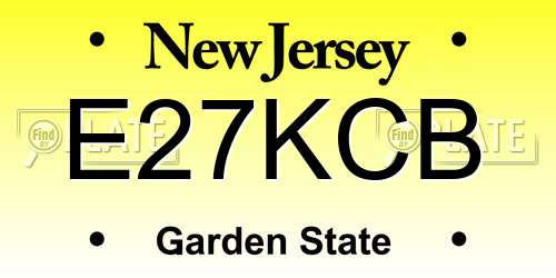 E27KCB New Jersey License Plate