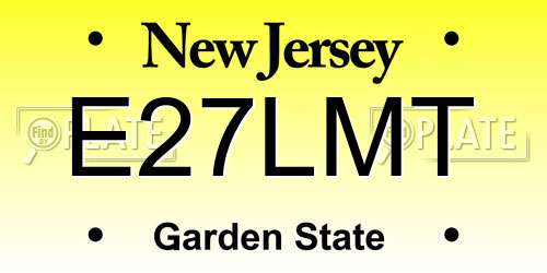 E27LMT New Jersey License Plate