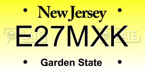 E27MXK New Jersey License Plate
