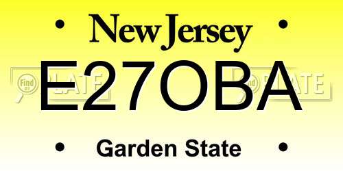 E27OBA New Jersey License Plate