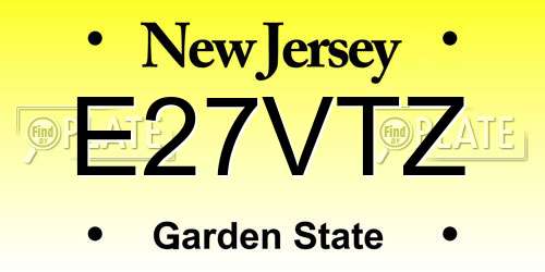 E27VTZ New Jersey License Plate