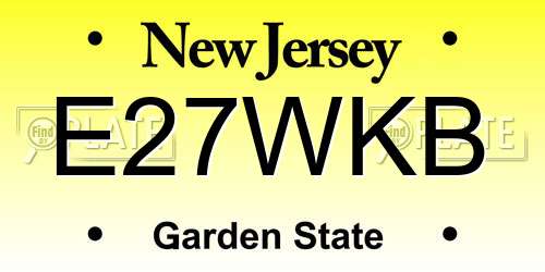 E27WKB New Jersey License Plate