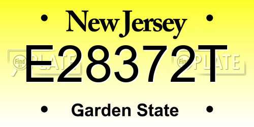 E28372T New Jersey License Plate
