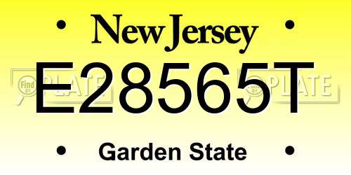E28565T New Jersey License Plate