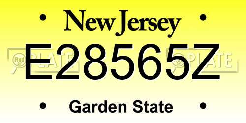 E28565Z New Jersey License Plate