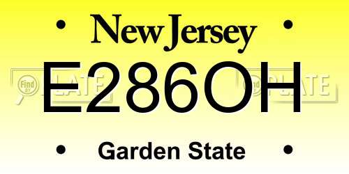 E286OH New Jersey License Plate