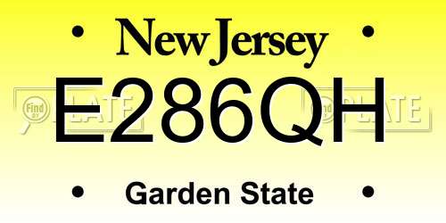 E286QH New Jersey License Plate
