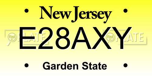 E28AXY New Jersey License Plate