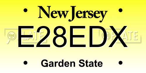 E28EDX New Jersey License Plate