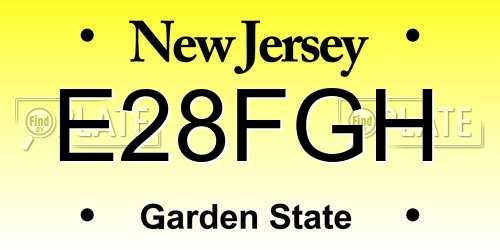 E28FGH New Jersey License Plate