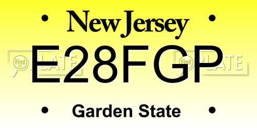 E28FGP New Jersey License Plate