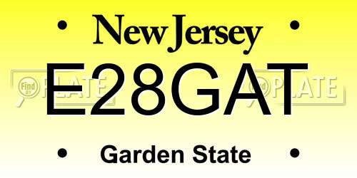 E28GAT New Jersey License Plate