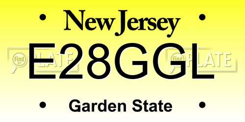 E28GGL New Jersey License Plate