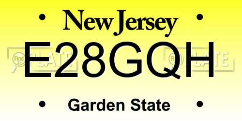 E28GQH New Jersey License Plate