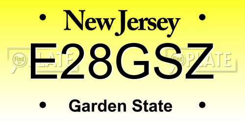 E28GSZ New Jersey License Plate