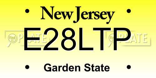 E28LTP New Jersey License Plate