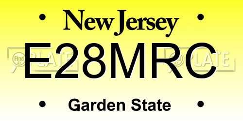 E28MRC New Jersey License Plate
