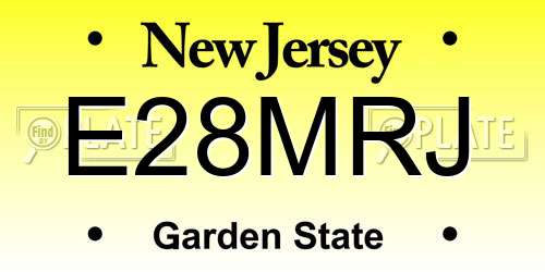 E28MRJ New Jersey License Plate