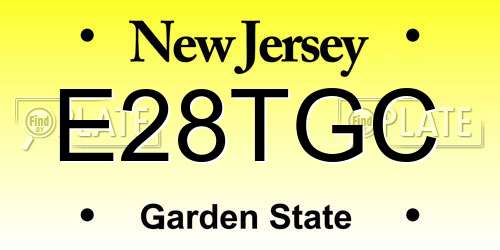 E28TGC New Jersey License Plate