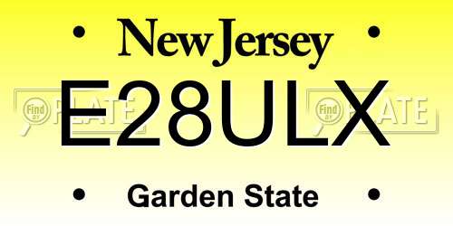 E28ULX New Jersey License Plate