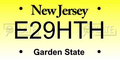 E29HTH New Jersey License Plate