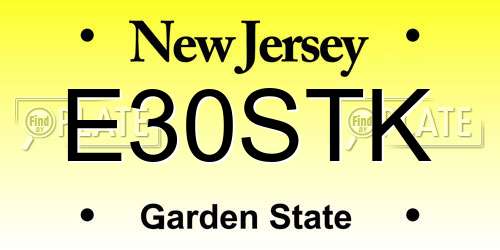 E30STK New Jersey License Plate