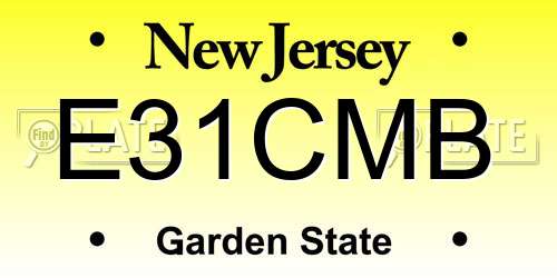 E31CMB New Jersey License Plate