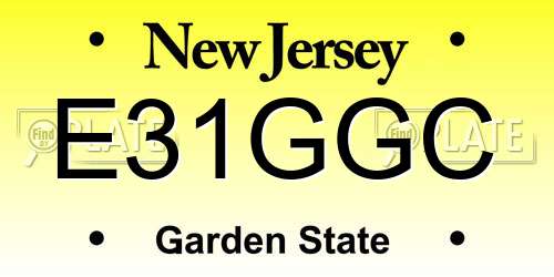 E31GGC New Jersey License Plate