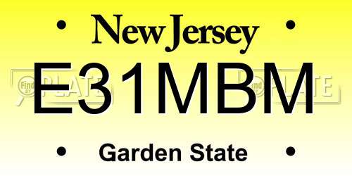 E31MBM New Jersey License Plate