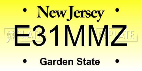 E31MMZ New Jersey License Plate