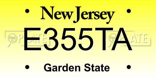 E355TA New Jersey License Plate