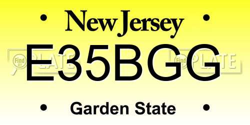 E35BGG New Jersey License Plate