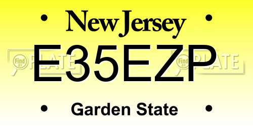 E35EZP New Jersey License Plate