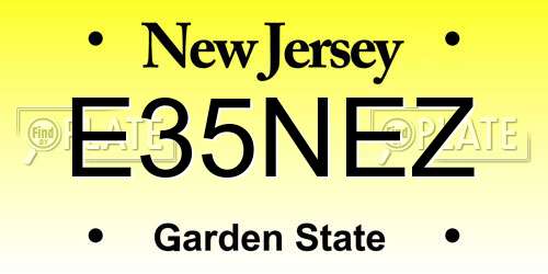 E35NEZ New Jersey License Plate
