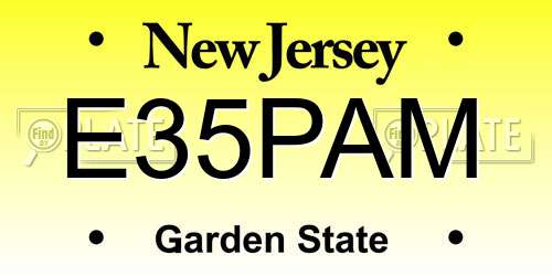 E35PAM New Jersey License Plate