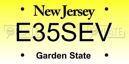 E35SEV New Jersey License Plate