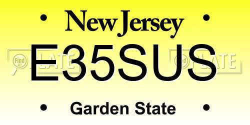 E35SUS New Jersey License Plate