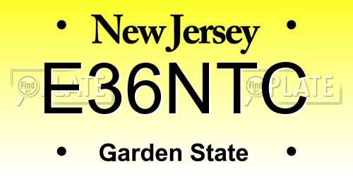 E36NTC New Jersey License Plate