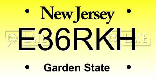 E36RKH New Jersey License Plate